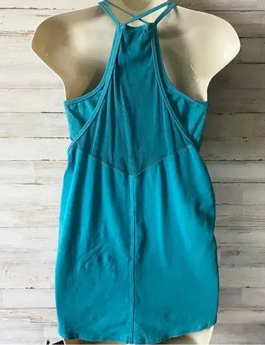 Hard Tail Forever  Blue Racerback Tank Top Small