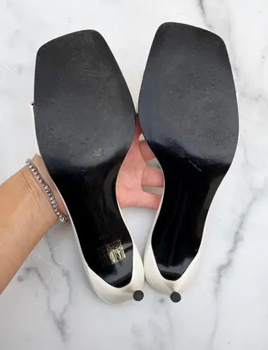 Stella McCartney women’s Net Sustain faux leather slide sandals size 36.5 US 6.5