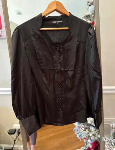 Women's Scarlet Darkness Blouse, L, Black, Vintage Black Size L