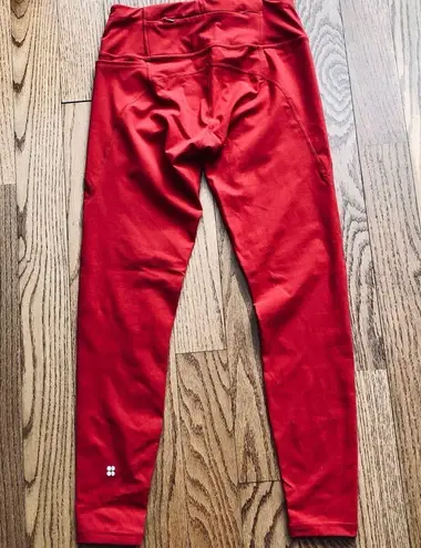 Sweaty Betty Power 7/8 Workout Leggings Cardinal Red Rare Women’s Size S NWT