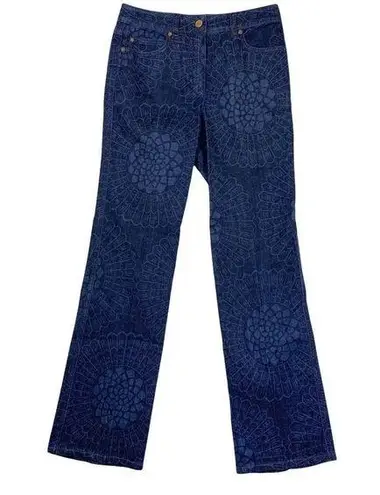 ESCADA Mandala Denim Print Bootcut Jeans