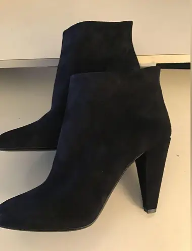 Jill Stuart women black suede heel boots US 8