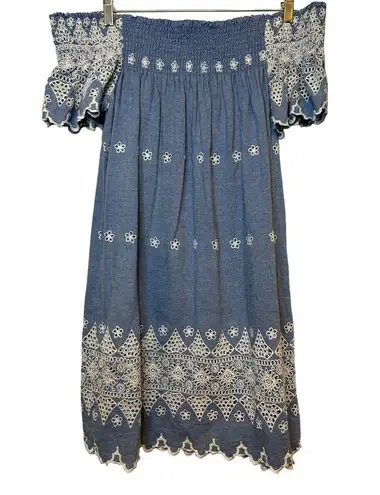 Glamorous Off Shoulder Embroidered Dress - XS