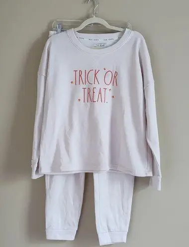 Rae Dunn  2 Piece Sweatshirt Jogger Set Size Large Halloween