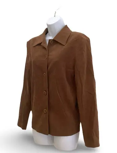 Briggs Vegan Suede Jacket Brown Size M