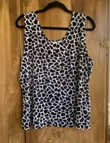 Liz Baker Black and White Relaxed Tank Top