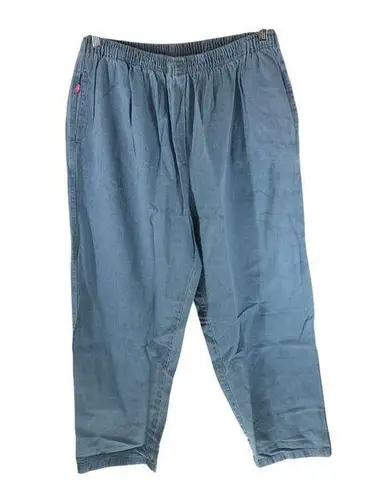 Woman Within Jeans Elastic Waist Pull On Cotton Classic Fit Tapered 22W