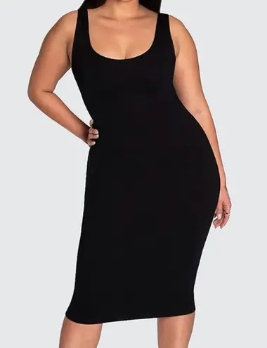 The Sculpting MIDI Dress by SHEER Black