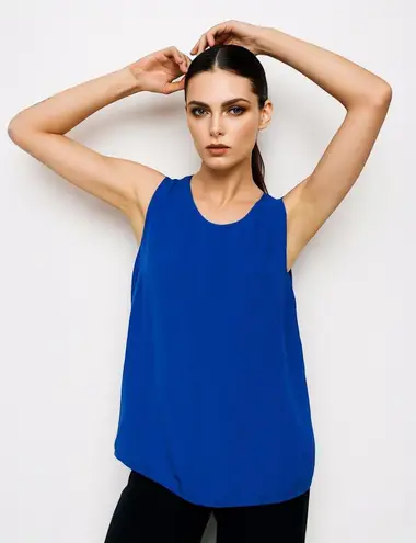 Stella McCartney Blue Silk Sleeveless Top Women's Size S