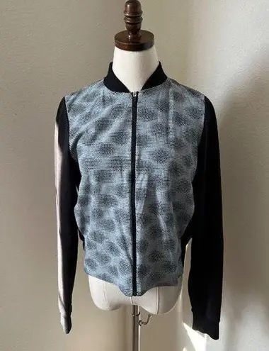 EUC Rapha + Liberty of London Two Tone Bomber Jacket Women M Windproof Jersey Black Size M