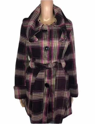 YA Los Angeles plaid buttoned coat