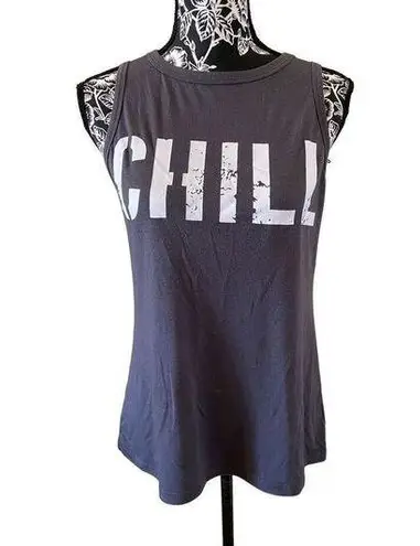 Chill Wide Strap Tank Top Summer Vacation Coastal White