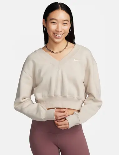 Nike Sportswear Phoenix Fleece Women's Cropped V-Neck Top