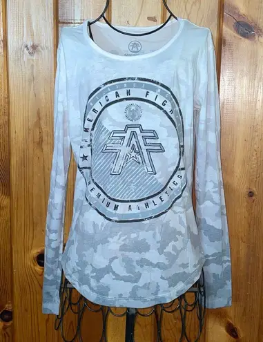 American Fighter Gray Camouflage Long Sleeve size XS BEACHWOOD Biker MMA