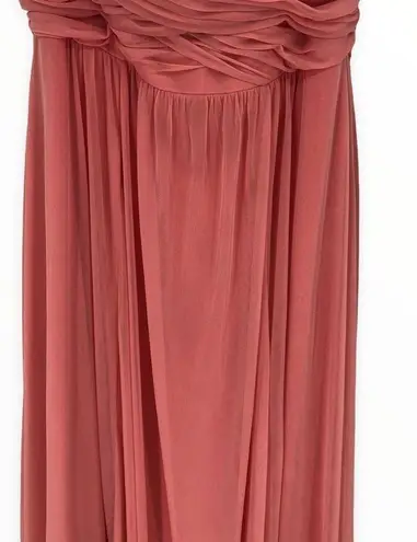 Jenny Yoo Full Length Convertible Chiffon Dress Gown Apricot size 14 NWT JY515