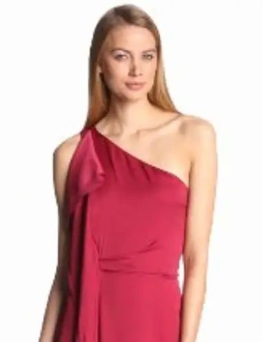 Halston Heritage Berry One shoulder evening gown formal bridesmaid winter