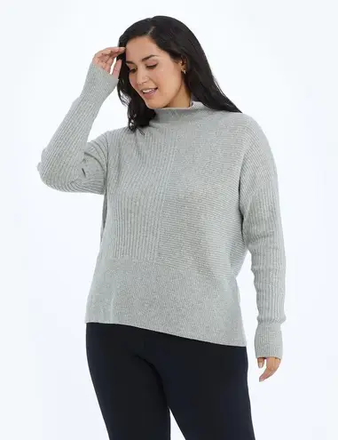 Summersalt The Luxe Cashmere Blend Funnel Neck Sweater wolf gray size XL