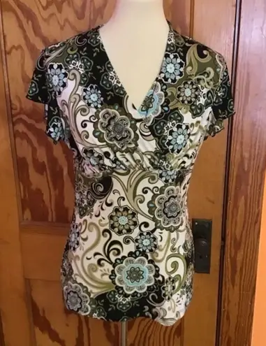 Retro Y2K psychedelic top Size M