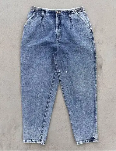 Dockers Vintage  acid wash high waist taper ankle mom jeans with elastic waist