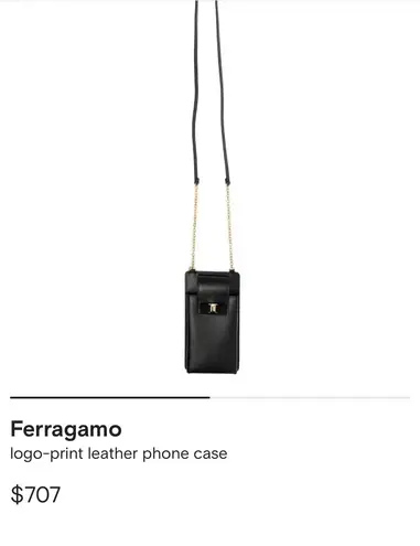 Salvatore Ferragamo NWT‼️ 100% Authentic Logo-print leather phone case in multicolor