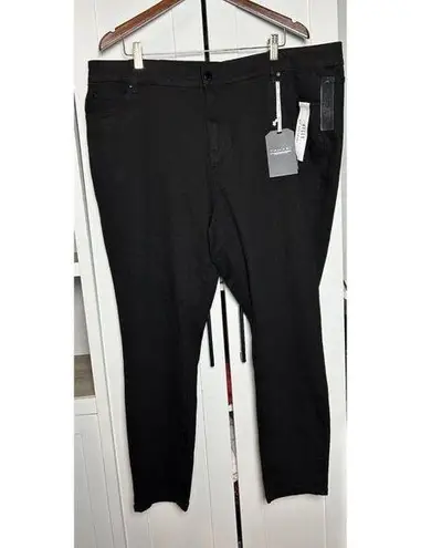 Tahari Women’s Black Jeans Kelly Mid Rise Skinny Stretchy Denim 24W New