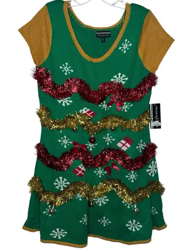 Allison Brittney Allison Brittany Ugly Christmas Sweater Dress Sz L