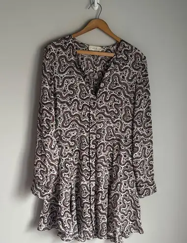 ALC Frank A.L.C. Multicolor Randi Floral Silk Calico Prairie Paisley Mini Dress 10