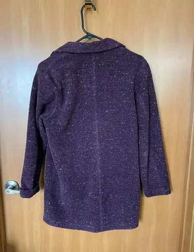 The Territory Ahead Vintage Purple Chunky Sweater Cardigan