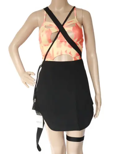 Black Skirt With Thigh Straps