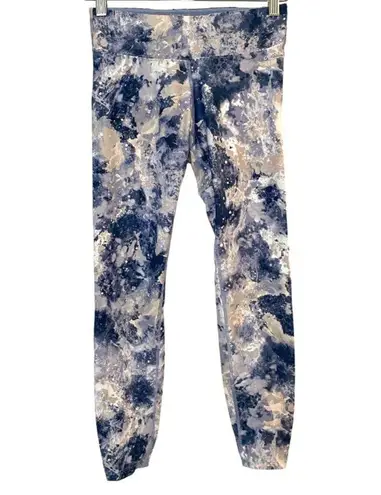 Calvin Klein  Blue Watercolor Galaxy Print 7/8 Leggings Small High Waist