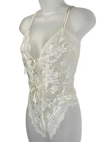 Victoria's Secret Vintage Victoria’s Secret Lace Stretch Bodysuit Gold Label Bridal Honeymoon