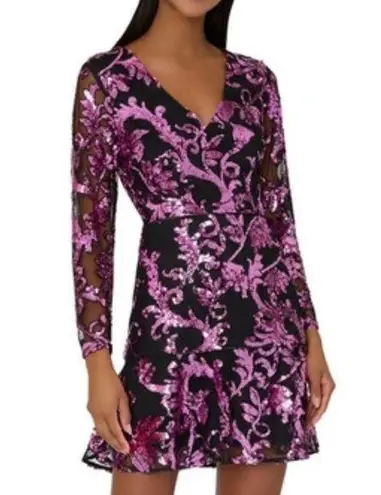 Milly - New! Tove Sequin Paisley Long Sleeve Minidress