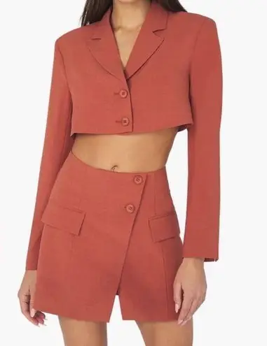 We Wore What NWT Rust Blazer Skirt Small