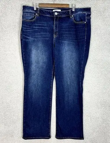 Lane Bryant  jeans womens 22 blue dark wash mid rise super stretch bootcut norm