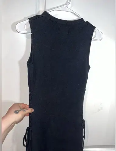 The Future Collective Black Sweater Ribbed Stretch Dress ReeseBlutstein Size XXS