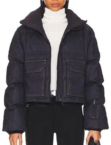 NWT PERFECT MOMENT Nevada Denim Ski Jacket in Rinse Blue Size L