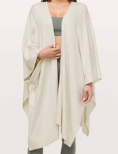 Lululemon  ATHLETICA | Free To Coast Wrap Cream Ivory Lightweight Sweater | OS