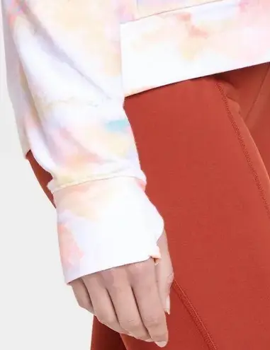 All In Motion Women's Loose Tie-Dye Crewneck Pullover Sweatshirt Light pink Small