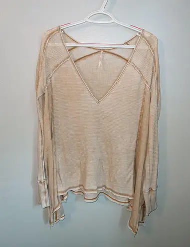 Free People waffle knit top