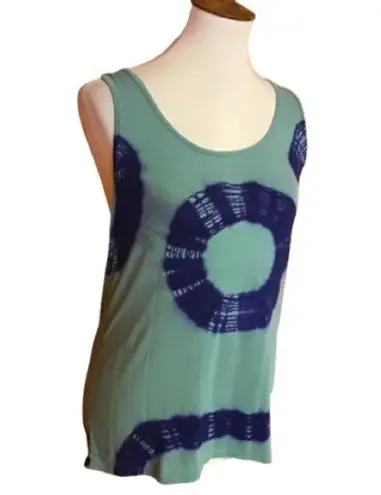 Urban X Hippie Chic Tie Die Tank Top Green