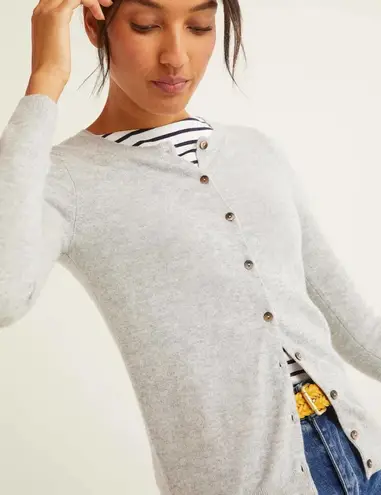 $179 New Boden 100% Cashmere Crew Cardigan