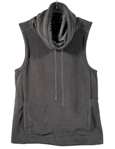 Nobull Women's Sleeveless Fleece Cowl Nexk Dark Gray Size S Activewear