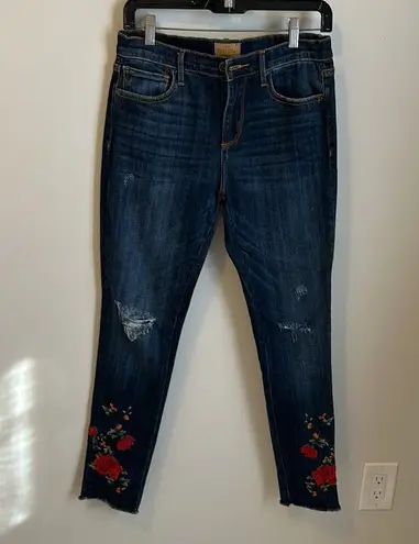 Driftwood  Jackie Rose Floral Embroidered Jeans