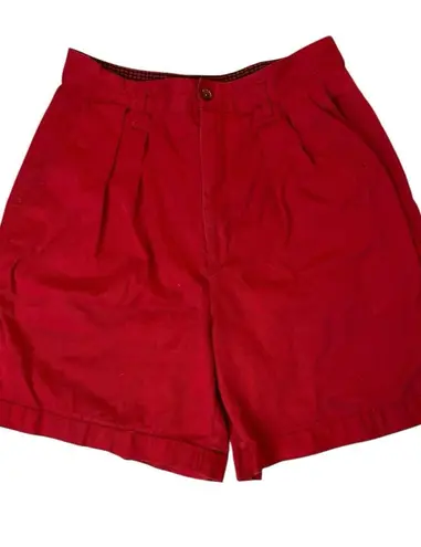 The Limited Vintage High Waist Red Cotton Shorts Size 10 – Made in Hong Kong 90"