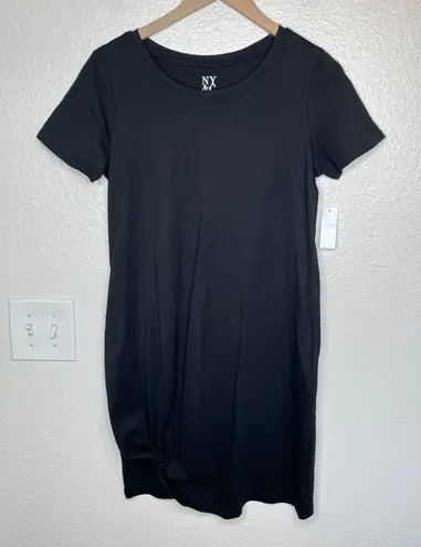 New York & Co. Black Cotton tie knot T-Shirt Dress XS