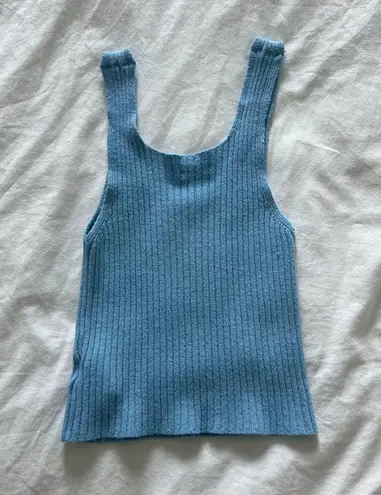 Brandy Melville Blue Knit Tank Top