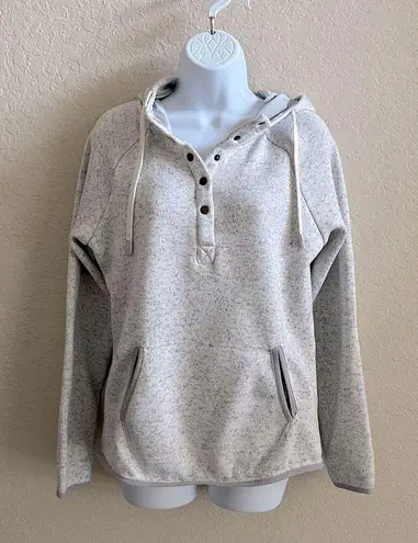 Thread and Supply  Fleece Snap Up Hoodie Hooded Sweatshirt Grey Women’s Medium