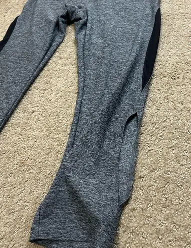 Vogo Athletica Women’s Medium Gray/ Black Carpet Leggings With Sheer & Slits Gray