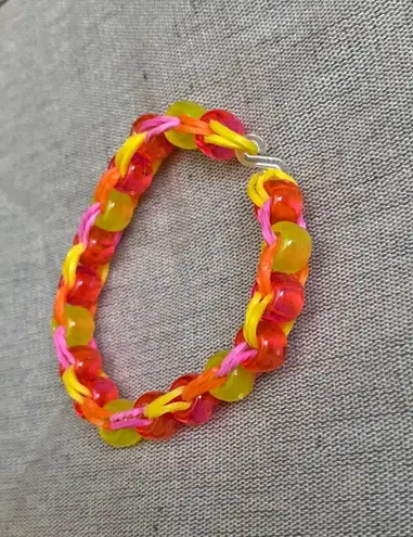 Summer themed handmade beaded bracelet Multiple