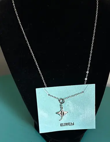 New Effy Silver Tone Stingray Charm Necklace